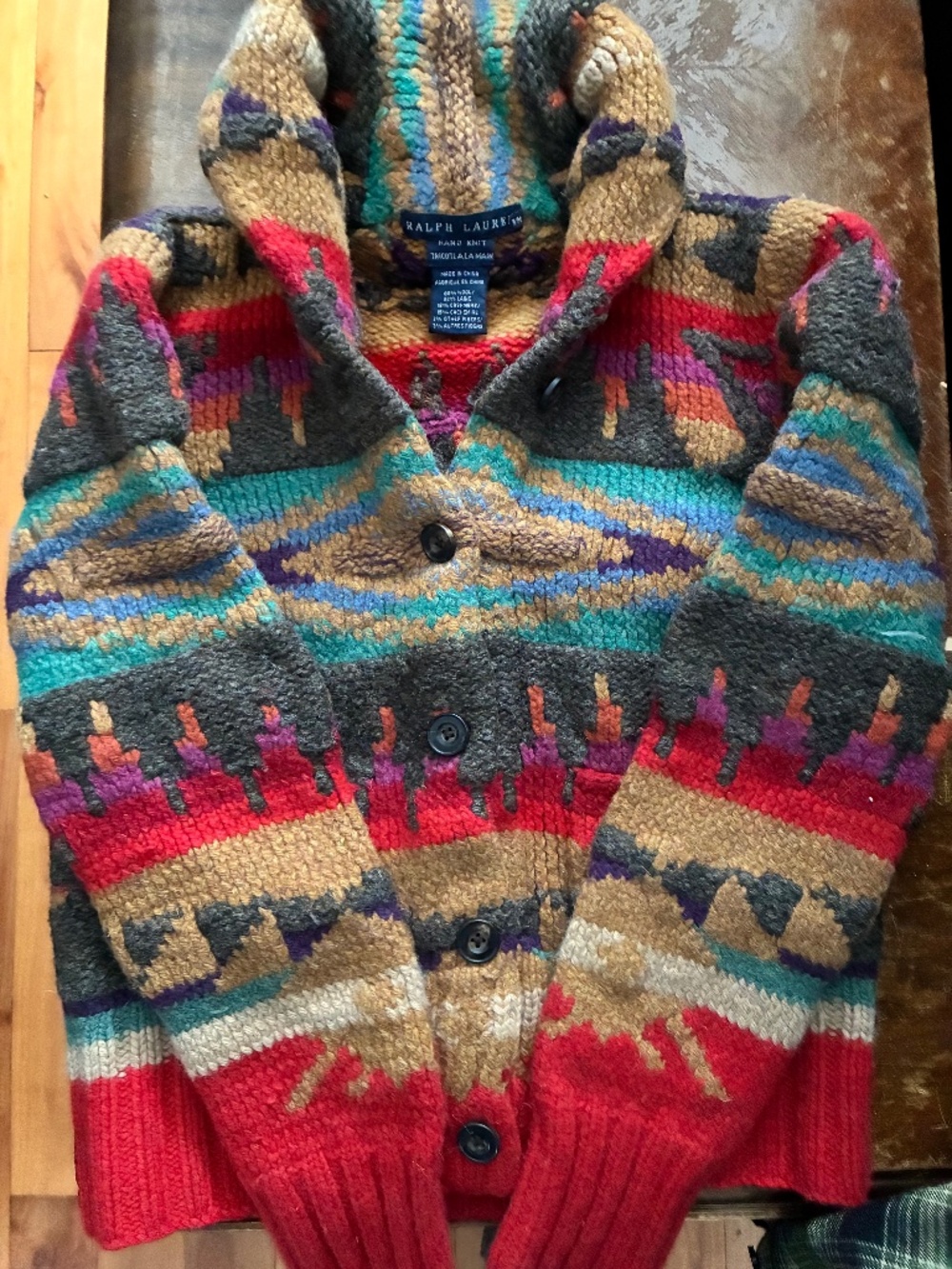 Ralph Lauren hand-knit south western cardigan (m/m) - Picture 4 of 7